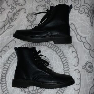 Steve Madden Leather Combat Boots